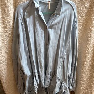 Free people button down sweatshirt jacket